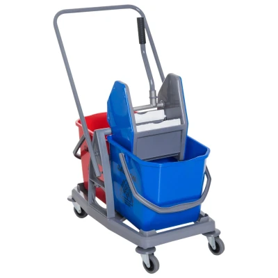 Abbildung von HOMCOM Putzeimer Wischwagen mit 2 Eimern