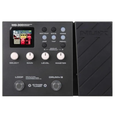 Abbildung von NUX MG 300 Multieffekt Pedal TSAC HD Pre Effects, Amp Modeling Algorithmus, Core Image Post IR, 56 Drumschläge, 60 Sekunden Phrase Loop