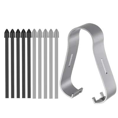 Abbildung von [10 Stück] Ersatzspitzen für Samsung S Pen, Stift Stylus Spitze Kit Galaxy Tab S9 FE+ Plus/S9+ Plus/S9 FE/S9/S9 Ultra/S6 Lite/S7 FE/S10 Ultra/S10+ Plus Berühren Tips Nibs, Schwarz+Grau