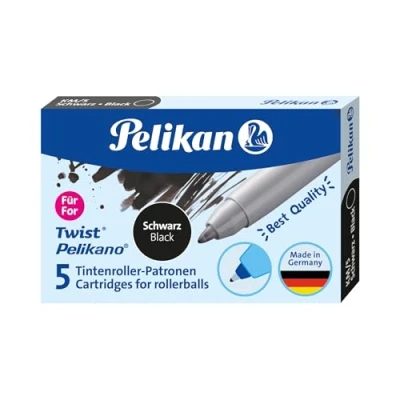 Abbildung von Pelikan 946483 Tintenroller Patronen schwarz, Etui mit 5