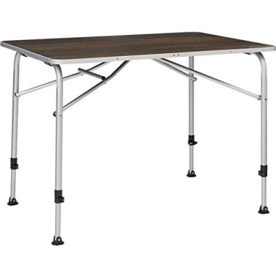 Abbildung von BERGER Livenza Campingtisch Klapptisch Höhenverstellbar Alu Klappbar Camping Tisch Gartentisch Falttisch Esstisch Balkon Garten Terrasse (Dunkel, 100 x 68 cm)