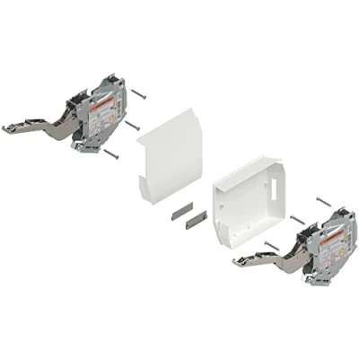 Abbildung von Blum Aventos HK S Klappscharnier Liftbeschlag Klappenhalter Hochklappbeschlag Kraftspeicher Set 960 2115 seidenweiß