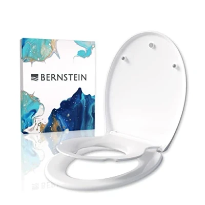 Abbildung von Bernstein WC Sitz U2006 (Komplett Set, inkl. Befestigungsmaterial), weiß / Oval Absenkautomatik Kinder abnehmbar Duroplast