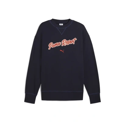 Abbildung von Puma Premium ESS Relaxed Graphic CREW Unisex Sweatshirt, Größe: Medium, New navy