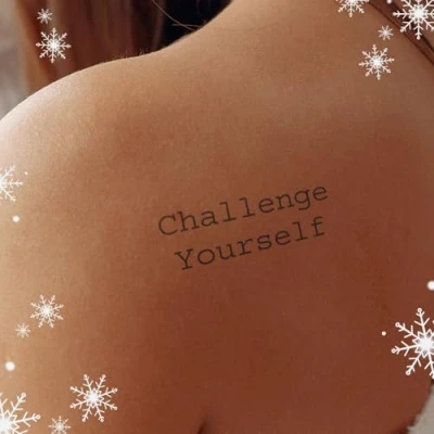 Abbildung von Inkster Tattoo Challenge Yourself vegane &amp; wasserfeste Temporäre Tattoos für Erwachsene EU Kosmetikzertifizierte Farbe revolutionäres 2 Wochen Premium Klebetattoos