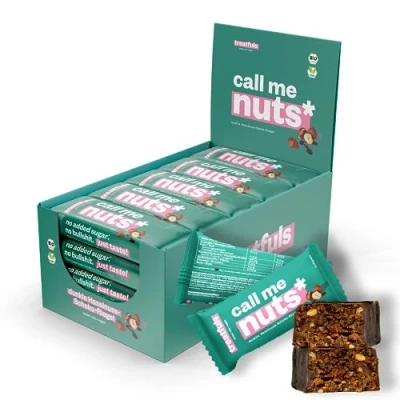 Abbildung von treatfuls dunkle bio Haselnuss Schoko Riegel 20 x 40g Datteln und Nüsse &amp; vegan 100% natürliche Zutaten glutenfrei laktosefrei