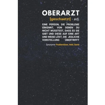 Abbildung von Oberarzt geschätzt: Notizbuch inkl. To Do Liste das perfekte Geschenk für Männer, die im OP Sagen haben Geschenkidee Geschenke