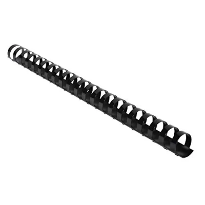 Abbildung von Exacompta Ref 75601E Bindekämme 20 mm dick, 21 Ringe, geeignet für A4 Dokumente, ca. 150210 Blatt, aus PVC Material Schwarz (100 Stück)