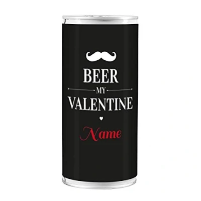 Abbildung von Lustapotheke® 1 l Bierdose Premium Lager Beer my Valentine mit Namensaufdruck das Biergeschenk zum Valentinstag