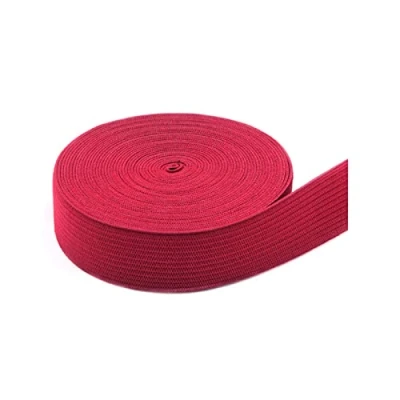 Abbildung von Simpleelove Buntes Nähen Gummiband, 5M Langes 25mm Breites Elastische Bänder (Rot)