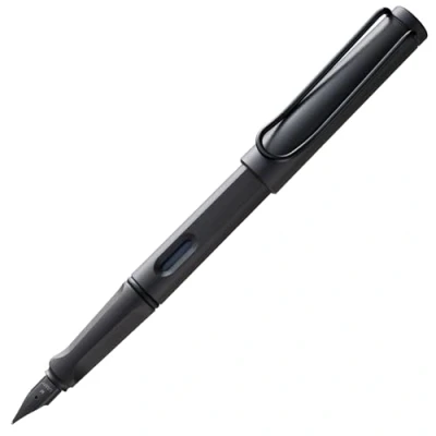 Abbildung von Lamy safari umbra Füller Füllhalter mit ergonomischem Griff &amp; schwarzer Stahlfeder in Strichbreite F robuster ASA Kunststoff inkl. Tintenpatrone T 10 blau Rechtshänder