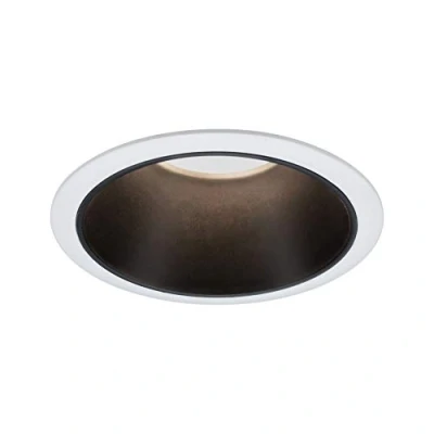 Abbildung von Paulmann 93394 Einbauleuchte Cole starr rund dimmbar Einbaustrahler Weiß, Schwarz matt Spot Aluminium, Kunststoff Einbaulampe GU10