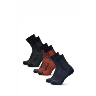 Abbildung von Danish Endurance 3 PACK Socken, Größe: 43 47, navy orange, black,
