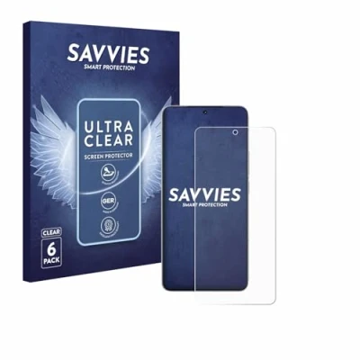 Abbildung von Savvies 6 Stück Schutzfolie für Vivo iQOO 13 Displayschutz Folie Ultra Transparent