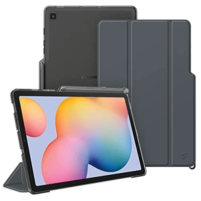 Abbildung von Fintie Hülle für Samsung Galaxy Tab S6 Lite 10,4 Zoll 2024/2022/2020 Tablet Slim Schutzhülle mit Transparenter Rückseite Cover und Auto Schlaf/Wach Funktion, Space Grau