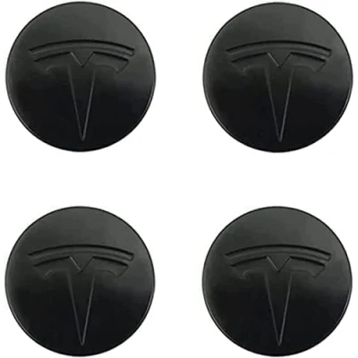 Abbildung von SANSHAOS Radnabenabdeckung Aufkleber Logo Radnabenkappen Zentralabdeckung Abzeichen für Tesla Model S X 3 Y 60MM, Nabendeckel Staubdicht Wasserdicht, 4 Stück,B
