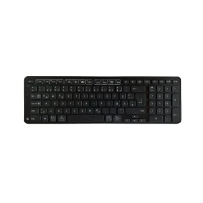 Abbildung von Contour Balance Keyboard Tastatur kabellos mit USB Dongle QWERTZ Layout Super Flache Funktastatur Nummernblock + Mediatasten Für Zuhause und Arbeit Windows Mac