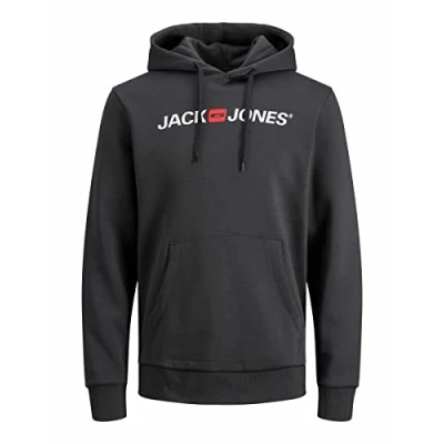 Abbildung von JACK &amp; JONES Herren Jjecorp Logo Sweat Hood Noos 12137054 Kapuzenpullover, Asphalt, L