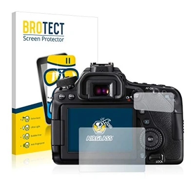 Abbildung von BROTECT Schutzglas für Canon EOS 80D Schutzfolie Panzer Folie Glas [Extrem Kratzfest 9H, Anti Fingerprint, Ultra Transparent]