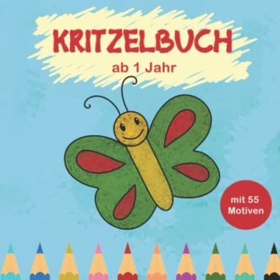 Abbildung von Kritzelbuch ab 1 Jahr: Mein erstes großes Ausmalbuch mit 55 simplen Motiven zum Kritzeln und Ausmalen für kleine Kinder