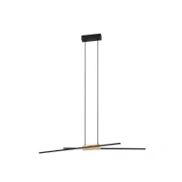 Abbildung von Eglo 900489 Hängeleuchte PANAGRIA Alu, Stahl, Holz schwarz, braun LED 2X13W 3000K L:93.5cm B:7.5cm H:110cm dimmbar
