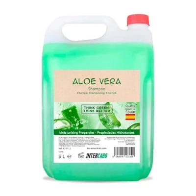 Abbildung von Intercabo Kanister Aloe Vera Shampoo 5 Liter Natürliches im Nachfüllpack für Seifenspender Spendet Feuchtigkeit und wäscht schonend