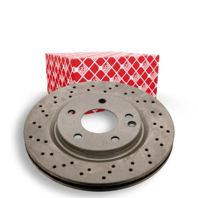 Abbildung von FEBI BILSTEIN 22996 Bremsscheibe Vorderachse 277 22 5 112 gelocht/innenbel. beschichtet MERCEDES BENZ: A Klasse