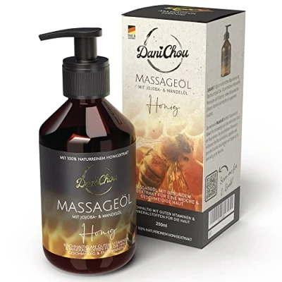 Abbildung von DaniChou Massageöl Honig 250 ml, 1 tlg., Naturreiner Honigextrakt Pflegendes Massage Öl für geschmeidige Haut