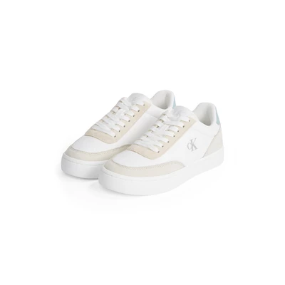 Abbildung von Calvin Klein Jeans Classic Cupsole Sneaker low, Damen, Größe: 37, Bright white/creamy white/cloud blue Schuhe