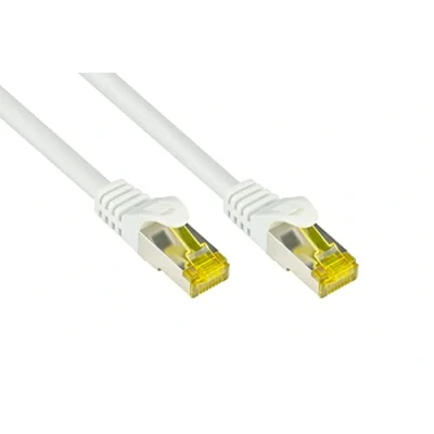 Abbildung von Good Connections RJ45 Ethernet LAN Patchkabel mit Cat. 7 Rohkabel und Rastnasenschutz RNS, S/FTP, PiMF, halogenfrei, 500MHz, OFC, 10 Gigabit fähig (10/100/1000/10000 Base T Netzwerke) z.B. für Patchpanel, Switch, Router, Modem schwarz, m