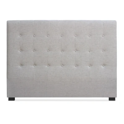 Abbildung von Luxor Kopfteil Bett 160cm mit Stoffbezug Beige Menzzo