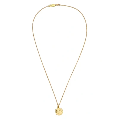 Abbildung von Kuzzoi Structured COIN Cross Halskette goldcoloured, Herren, Größe: 60, Gold coloured
