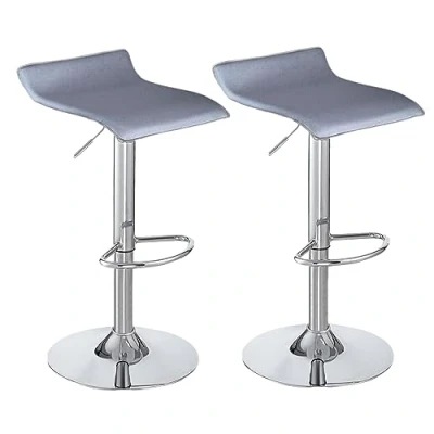 Abbildung von Panana 2er Set Barhocker Barstuhl Tresenhocker für Küche Bar Esszimmer Drehhocker 360 drehbar höhenverstellbar (Grau)