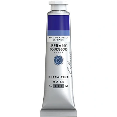 Abbildung von Lefranc Bourgeois 405079 Extra feine Ölfarbe in Künstlerqualität aus hochwertigen Pigmenten, lebendige Farben, hohe Lichtechtheit, 40ml Tube Kobaltblau Fine