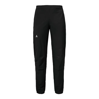 Abbildung von Schöffel Damen Hybrid Pants Corno L, winddichte, wasserabweisende Fahrradhose mit 4D BODY MAPPING, lange MTB Hose vorgeformtem Knie und Komfortbund, atmungsaktive Sporthose, black, 34