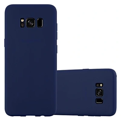 Abbildung von Cadorabo Hülle kompatibel mit Samsung Galaxy S8 Schutzhülle TPU Silikon Case Candy Design Slim Kratzfest Weiche Gummi Rundumschutz für in Blau