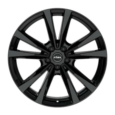 Abbildung von RIAL 5 loch 17Zoll 112mm Alufelge M12 schwarz 70748M82 6 Felge