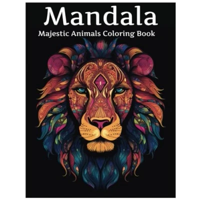 Abbildung von Mandala Majestic Animals Coloring Book: Animal Book for teens and adults (Mandala Coloring)