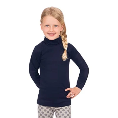 Abbildung von Trigema Mädchen Langarm Ski/Sport Rolli Pullover, Blau (Navy 046), 152