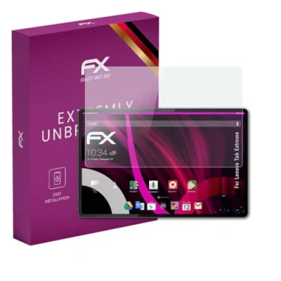 Abbildung von atFoliX Glasfolie kompatibel mit Lenovo Tab Extreme Panzerfolie, 9H Hybrid Glass FX Schutzpanzer Folie
