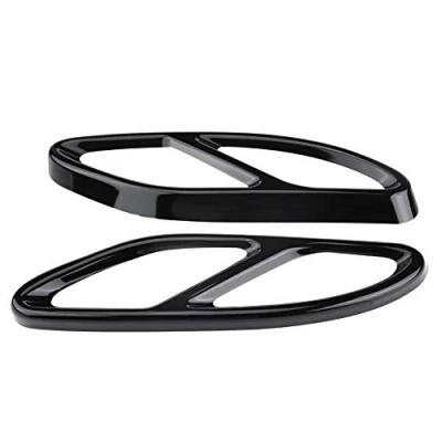 Abbildung von Auspuffblenden 1 Paar schwarz für Benz GLC C E Klasse C207 Coupe 14 17 (Farbe : Black)