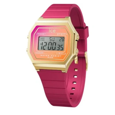 Abbildung von ICE watch Chronograph digit retro sunset Small, Quarzuhr, Armbanduhr, Damenuhr, Datum, digital, Silikonarmband