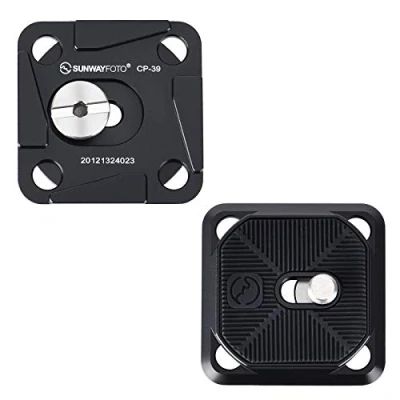 Abbildung von SUNWAYFOTO CP 39 Kamera Clip QR Platte Kompatibel mit Arca Swiss, RRS,PD PL S 3 Design Standard Plate (zweiteiliges Design) V3 Schnellwechselplatte