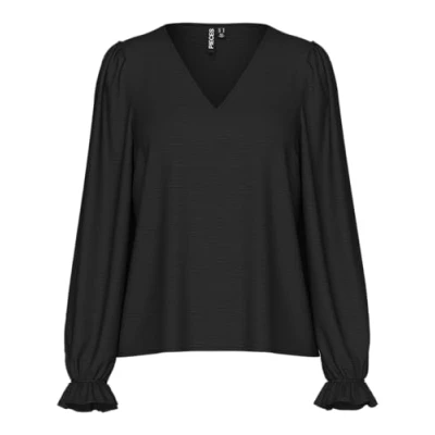 Abbildung von pieces Langarmshirt &quot;PCTIFFANY LS V NECK TOP NOOS BC&quot;