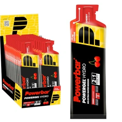 Abbildung von Powerbar PowerGel Hydro Cherry 24x67ml High Carb Energie Gel + 51mg Koffein