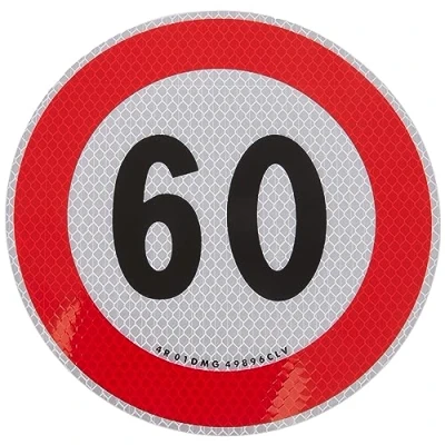 Abbildung von Quattroerre Erre 31840 Begrenzung von Geschwindigkeiten. 60 km/h Aufkleber OMO