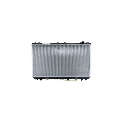 Abbildung von NRF 53302 Kühler, Motorkühlung Aluminium 738 400 27 mit Anbauteilen Kühlrippen gelötet