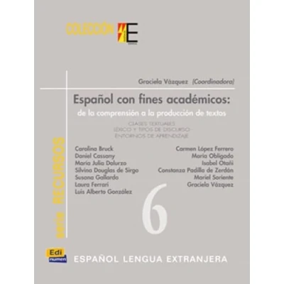 Abbildung von Español con fines académicos: de la Comprensión a Producción Textos (Estudios y recursos)
