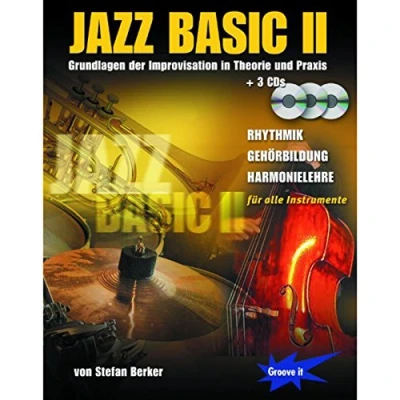 Abbildung von Jazz Basic Band 1 Lehrbuch mit 3 CDs lernen: Grundlagen der Improvisation in Theorie und Praxis (inkl. CDs)