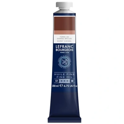 Abbildung von Lefranc Bourgeois 301843 Feine Ölfarbe in hervorragender Qualität,lichtecht mit gleichmäßige Konsistenz, 200ml Tube, ideal für Keilrahmen, Leinwand, Malkarton Siena Natur
